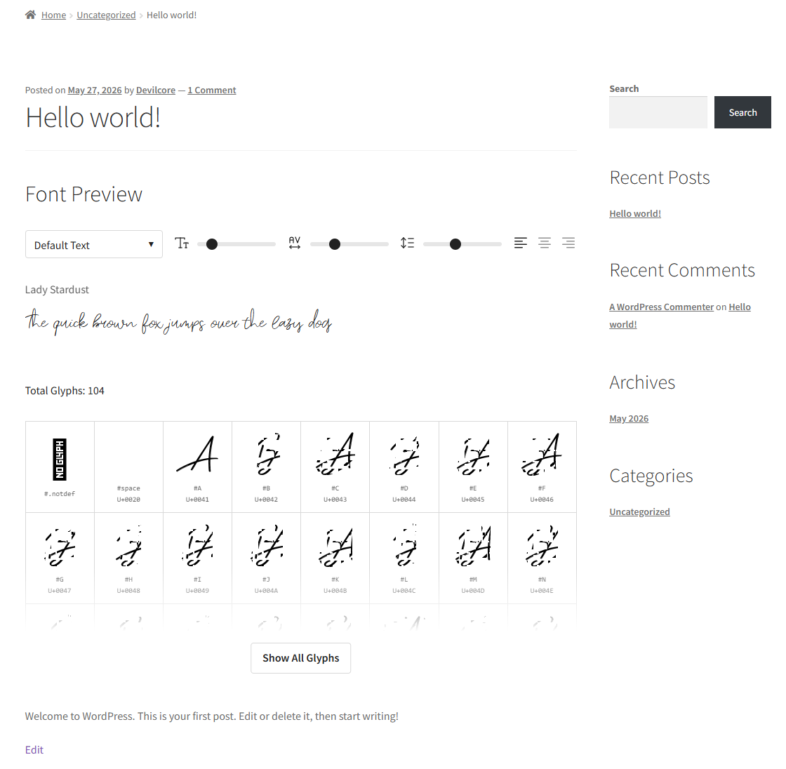 TokoPressID LarisFont Preview