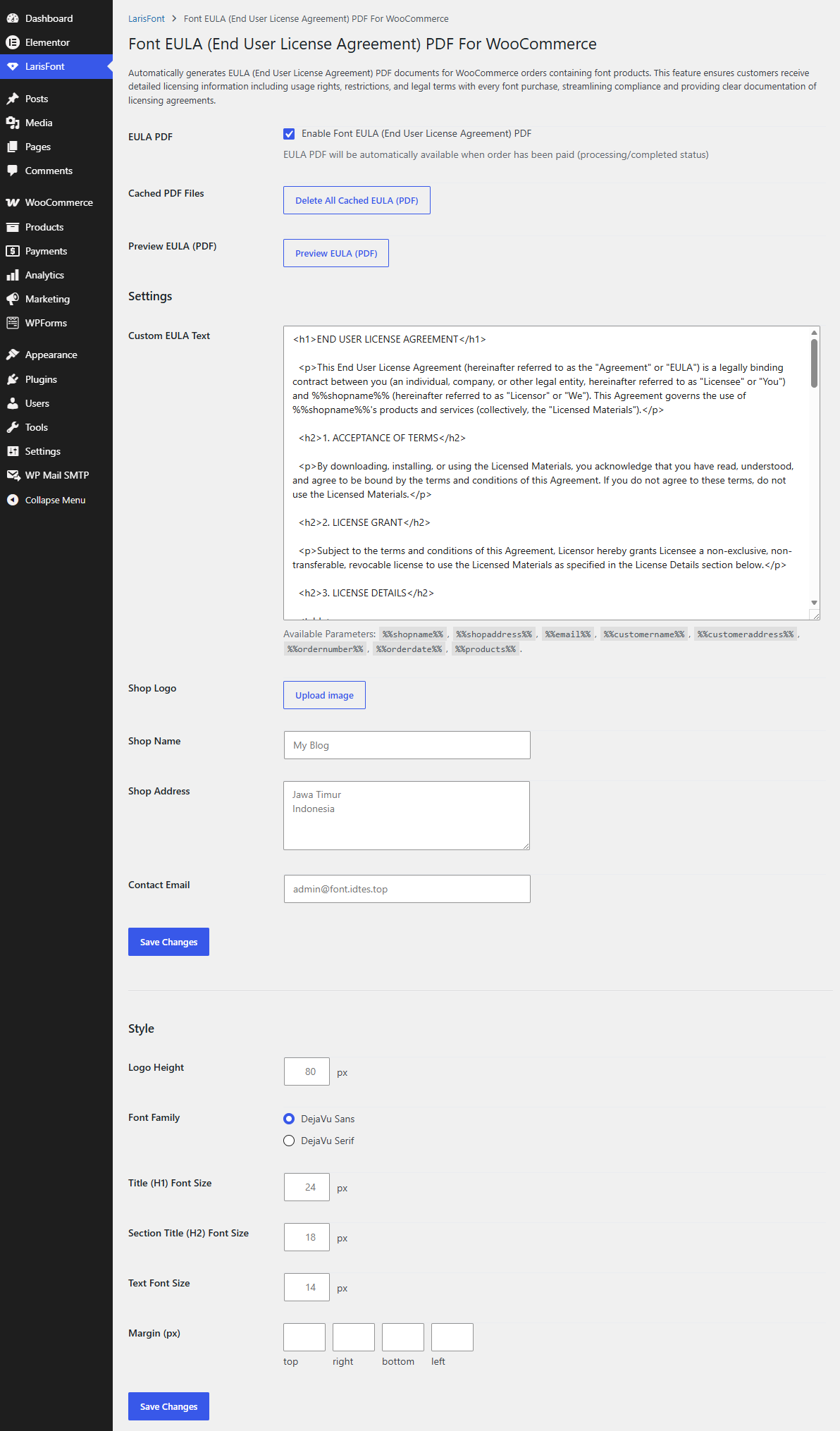 TokoPressID LarisFont EULA PDF