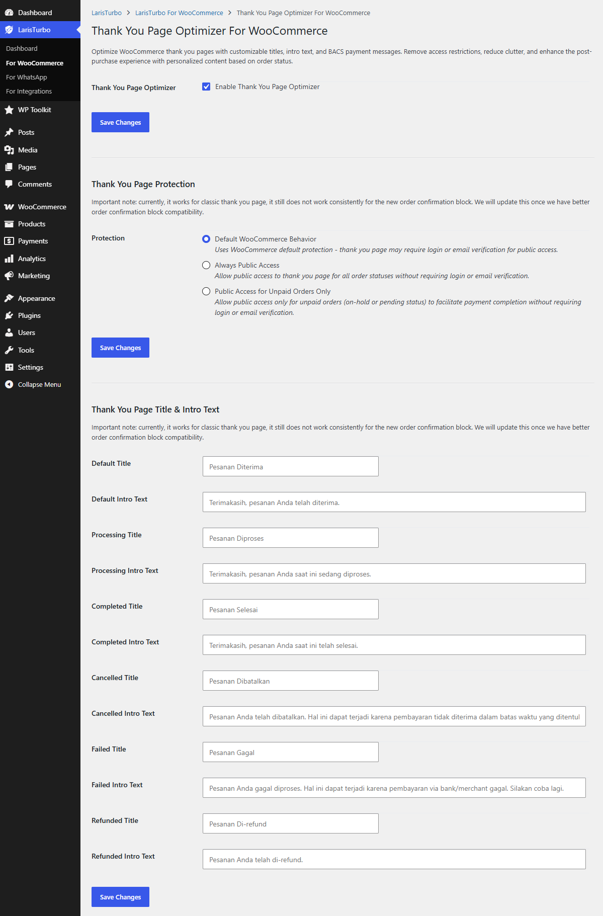 TokoPressID Thank You Page Optimizer