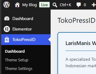 TokoPressID Sidebar Admin