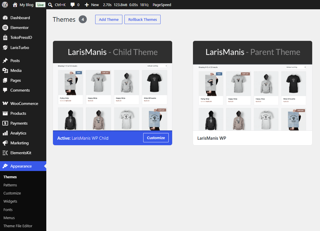 Upload Theme