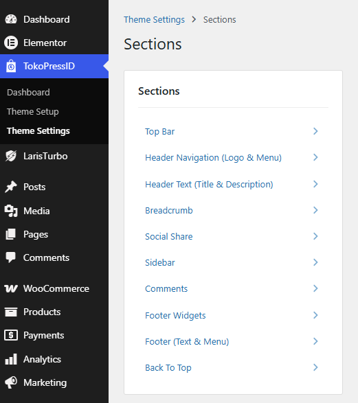 TokoPressID Settings Section
