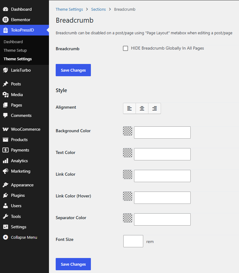 TokoPressID Settings Section