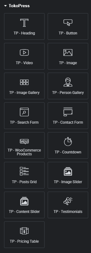 TokoPressID Widget Elementor