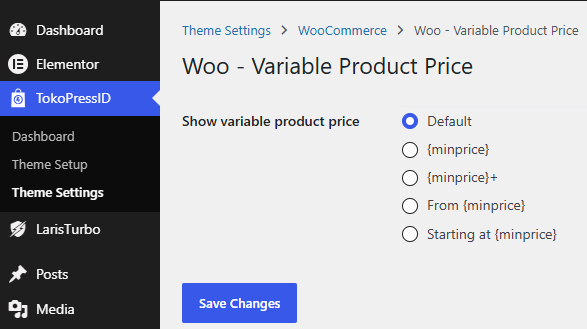 TokoPressID Variable Product Price