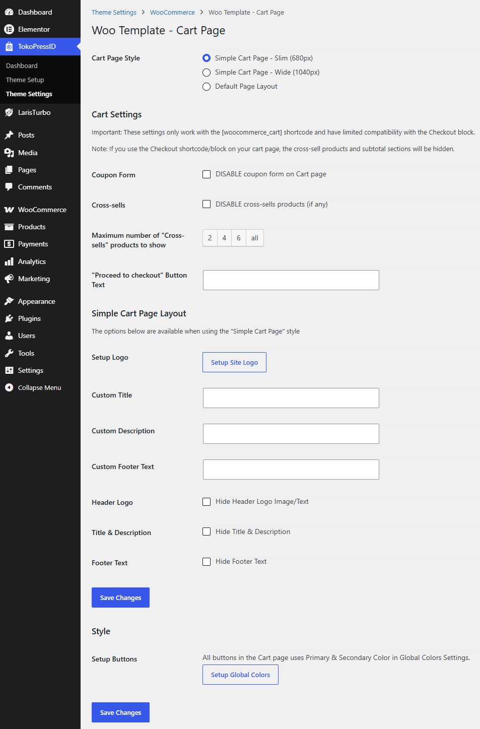 TokoPressID Template Cart Page