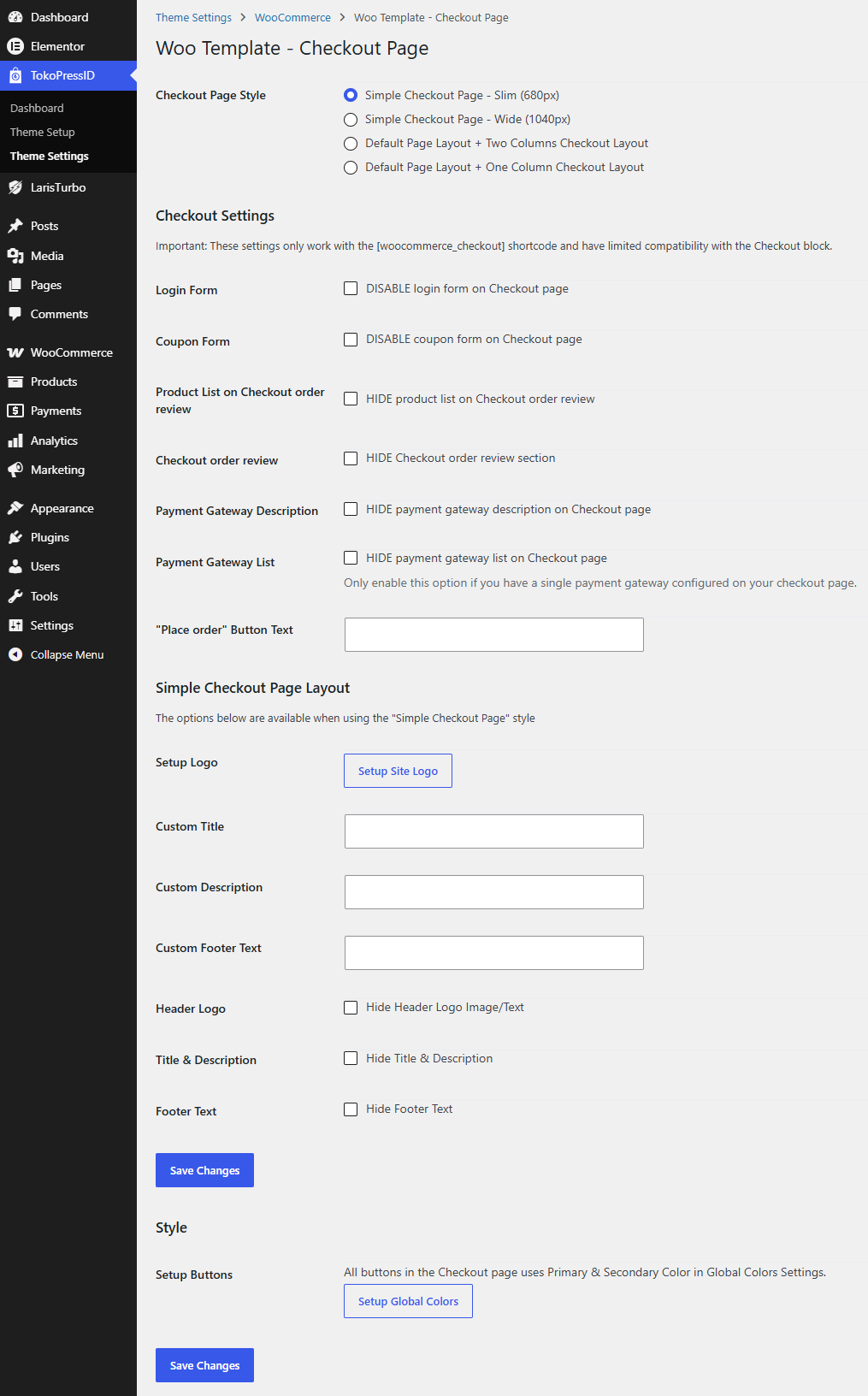 TokoPressID Template Checkout Page