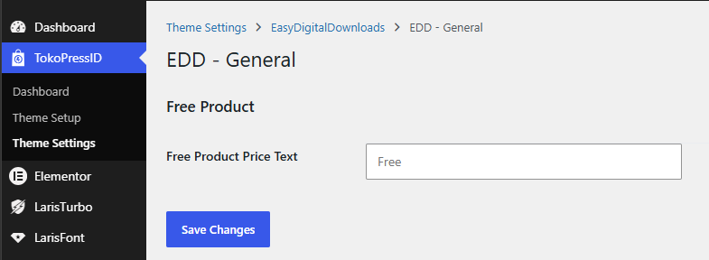 TokoPressID Theme Settings General